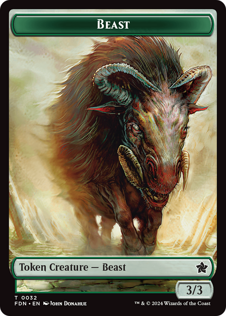 Dog // Beast (0032) Double-Sided Token [Foundations Tokens] | Clutch Gaming