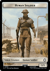 Radiation // Human Soldier Double-Sided Token [Fallout Tokens] | Clutch Gaming