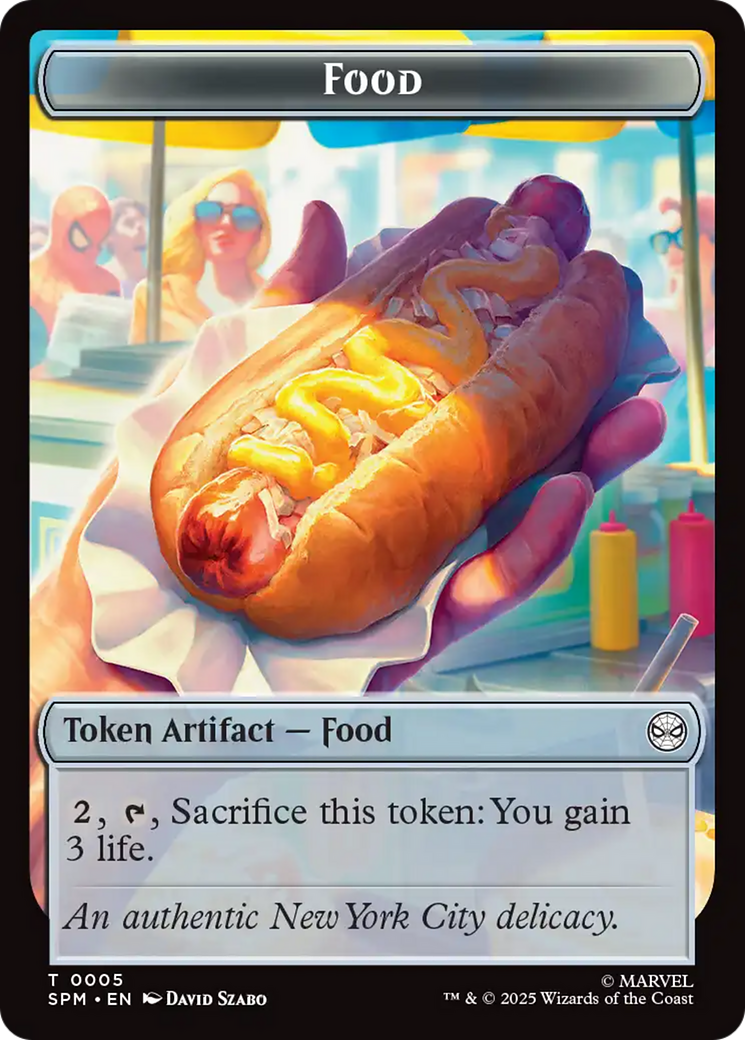 Spider // Food Double-Sided Token [Marvel's Spider-Man Tokens] | Clutch Gaming