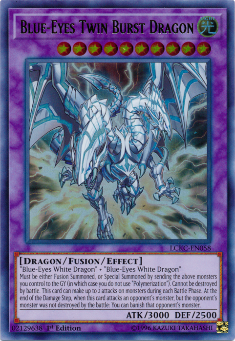 Blue-Eyes Twin Burst Dragon [LCKC-EN058] Ultra Rare | Clutch Gaming
