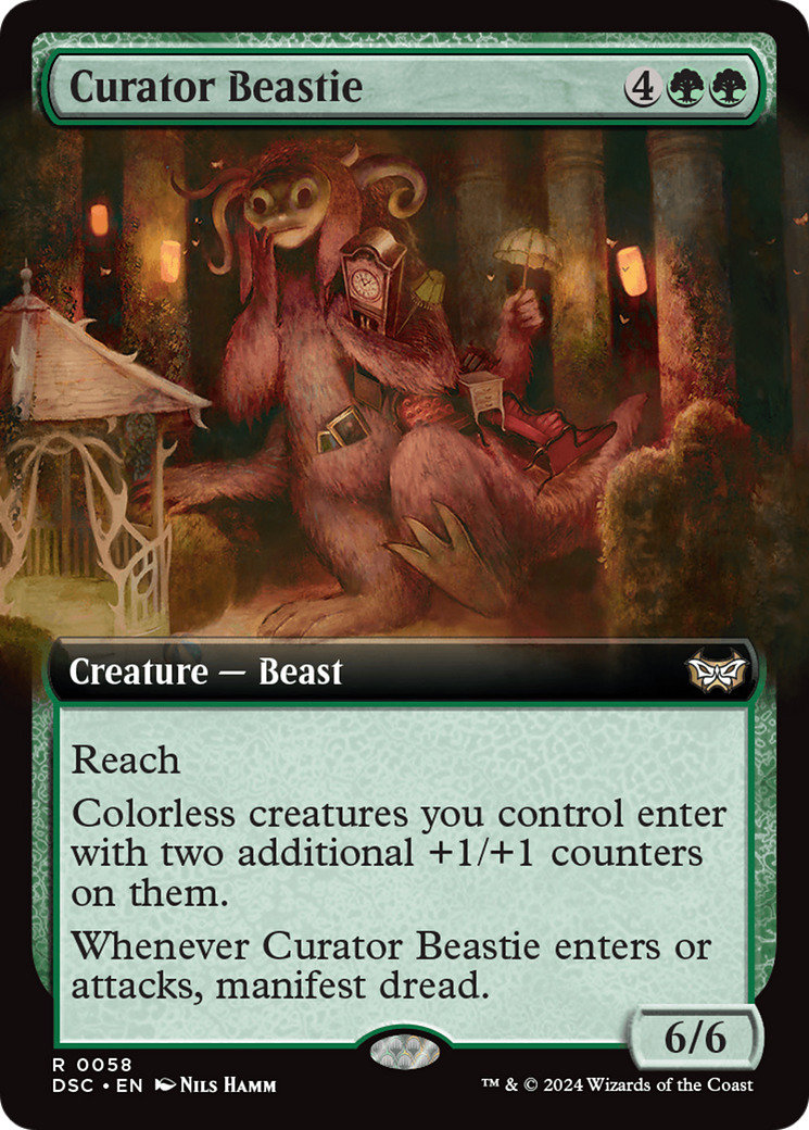 Curator Beastie (Extended Art) [Duskmourn: House of Horror Commander] | Clutch Gaming