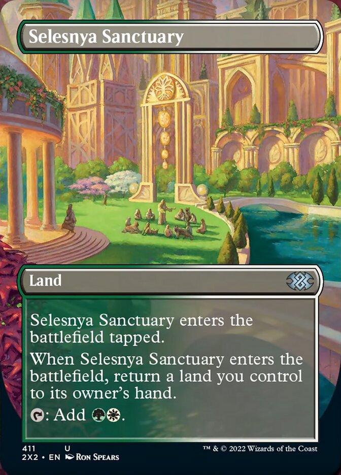 Selesnya Sanctuary (Borderless Alternate Art) [Double Masters 2022] | Clutch Gaming