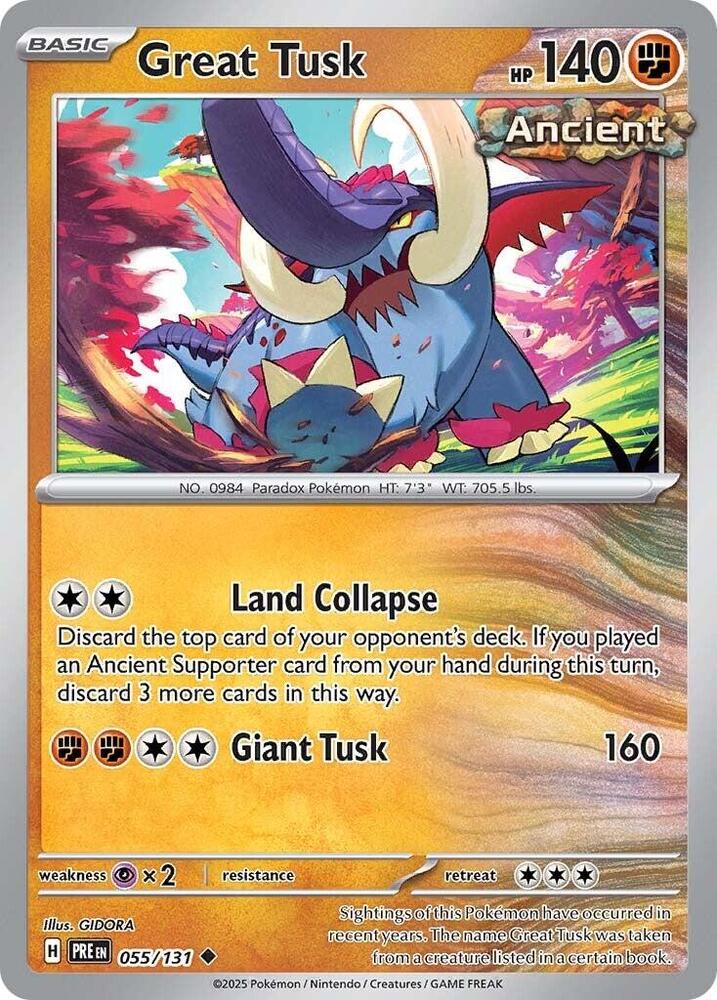 Great Tusk (055/131) [Scarlet & Violet: Prismatic Evolutions] | Clutch Gaming