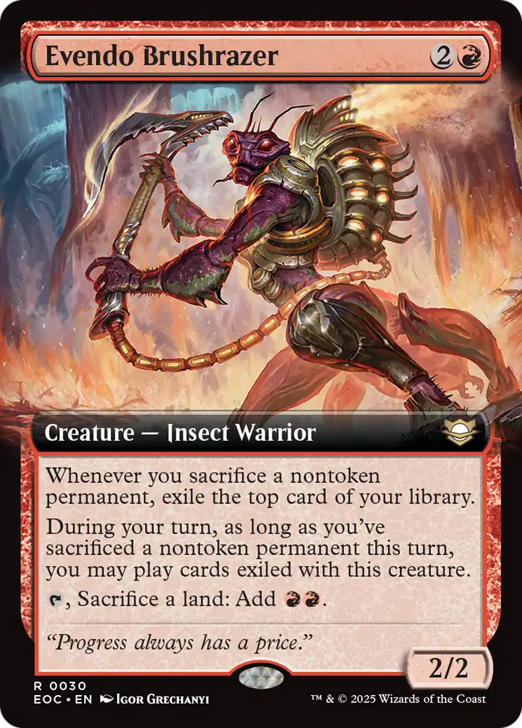 Evendo Brushrazer (Extended Art) [Edge of Eternities Commander] | Clutch Gaming