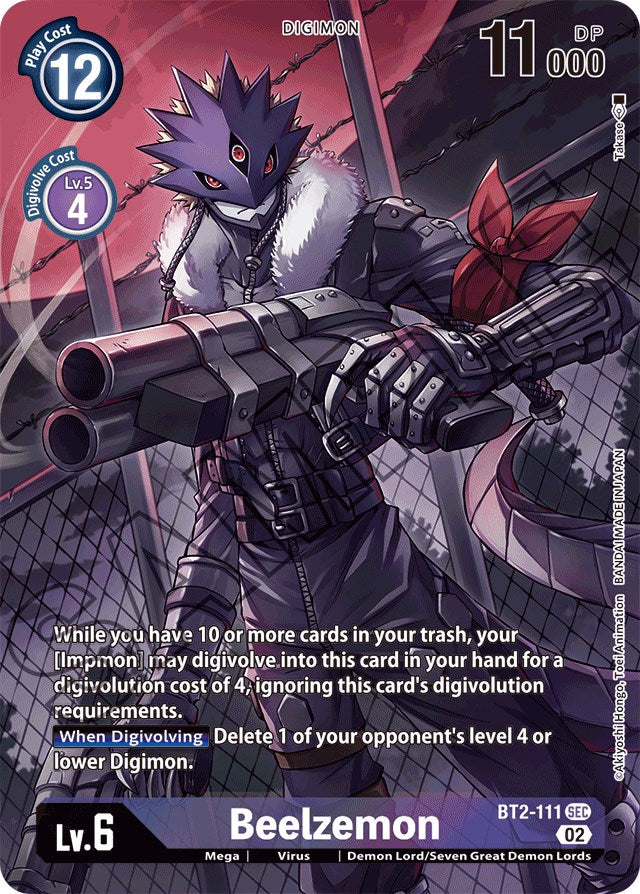 Beelzemon [BT2-111] (Alternate Art) [Starter Deck: Beelzemon Advanced Deck Set] | Clutch Gaming