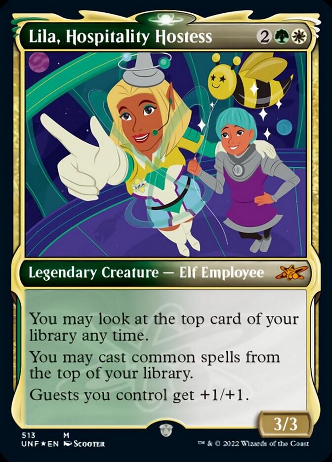 Lila, Hospitality Hostess (Showcase) (Galaxy Foil) [Unfinity] | Clutch Gaming