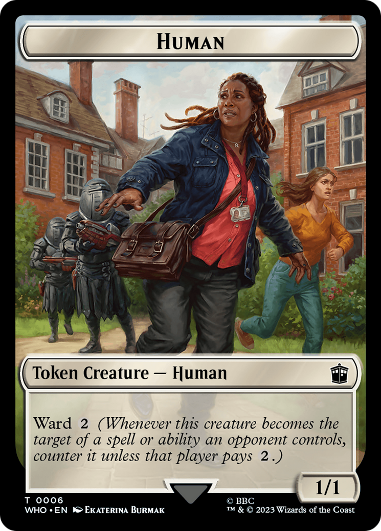 Human (0006) // Fish Double-Sided Token [Doctor Who Tokens] | Clutch Gaming