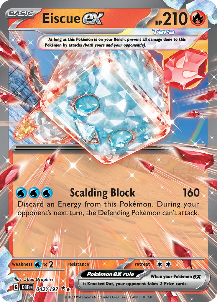 Eiscue ex (042/197) [Scarlet & Violet: Obsidian Flames] | Clutch Gaming