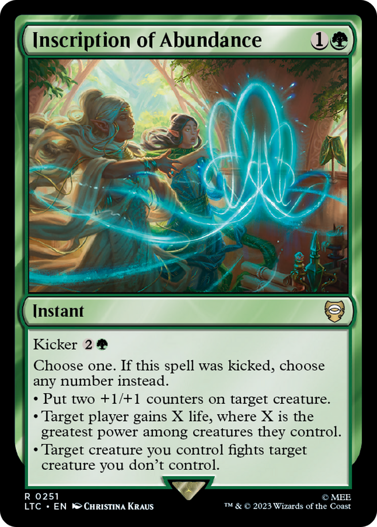 Inscription of Abundance [The Lord of the Rings: Tales of Middle-Earth Commander] | Clutch Gaming