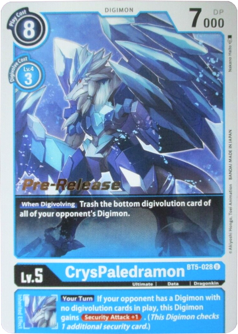 CrysPaledramon [BT5-028] [Battle of Omni Pre-Release Promos] | Clutch Gaming