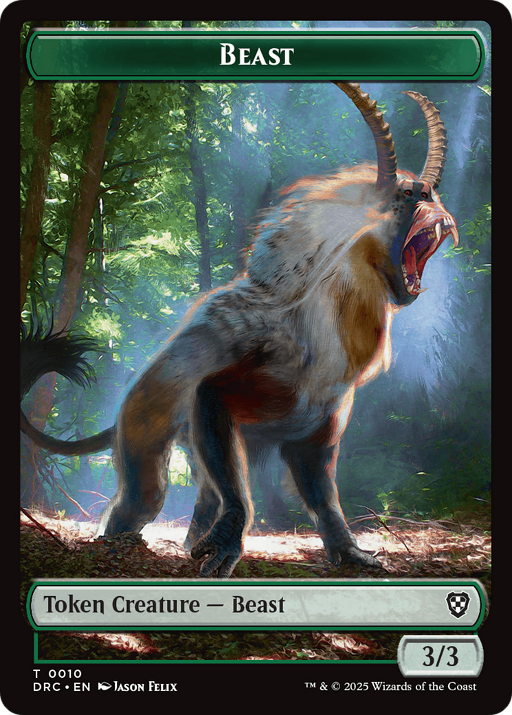 Beast (0010) // Beast (0011) Double-Sided Token [Aetherdrift Commander] | Clutch Gaming