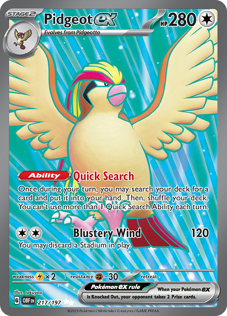 Pidgeot ex (217/197) [Scarlet & Violet: Obsidian Flames] | Clutch Gaming