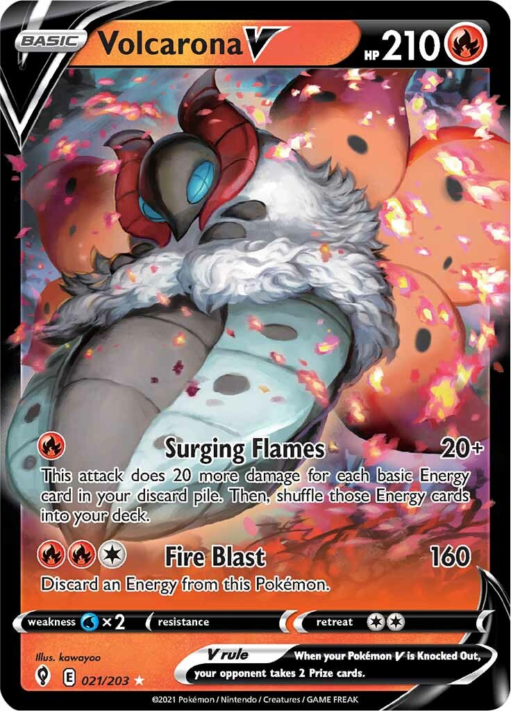 Volcarona V (021/203) [Sword & Shield: Evolving Skies] | Clutch Gaming