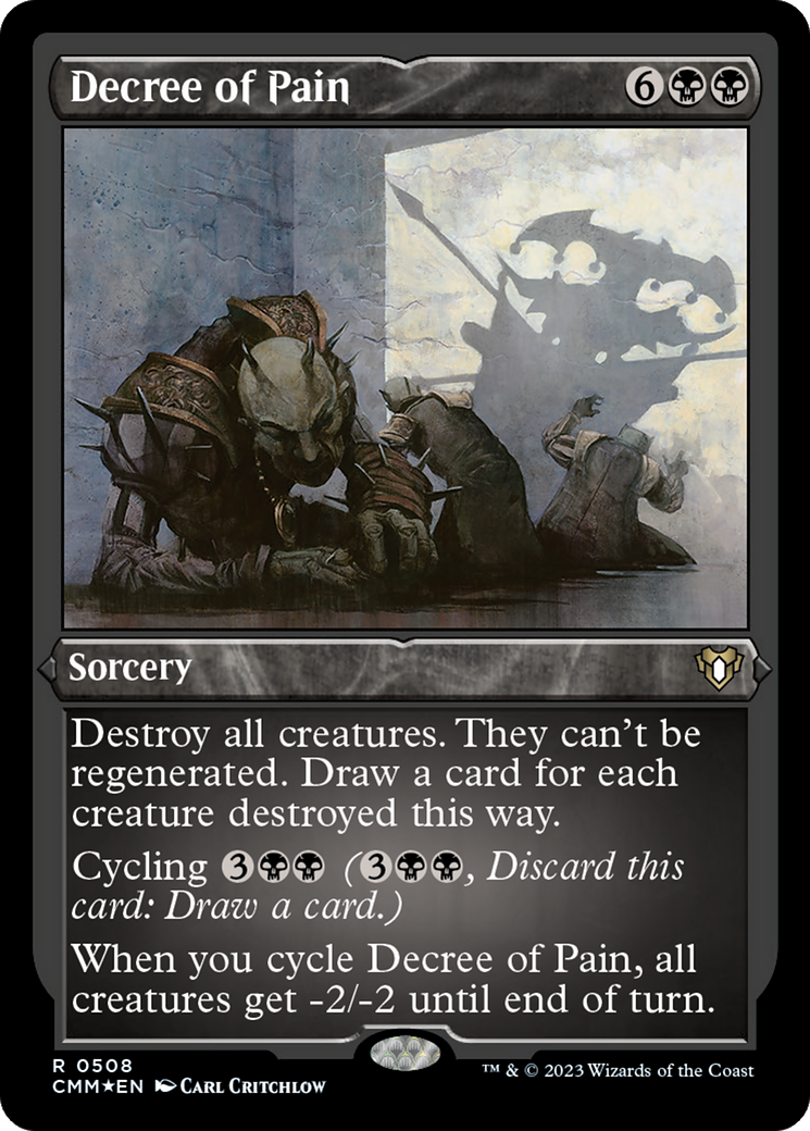 Decree of Pain (Foil Etched) [Commander Masters] | Clutch Gaming