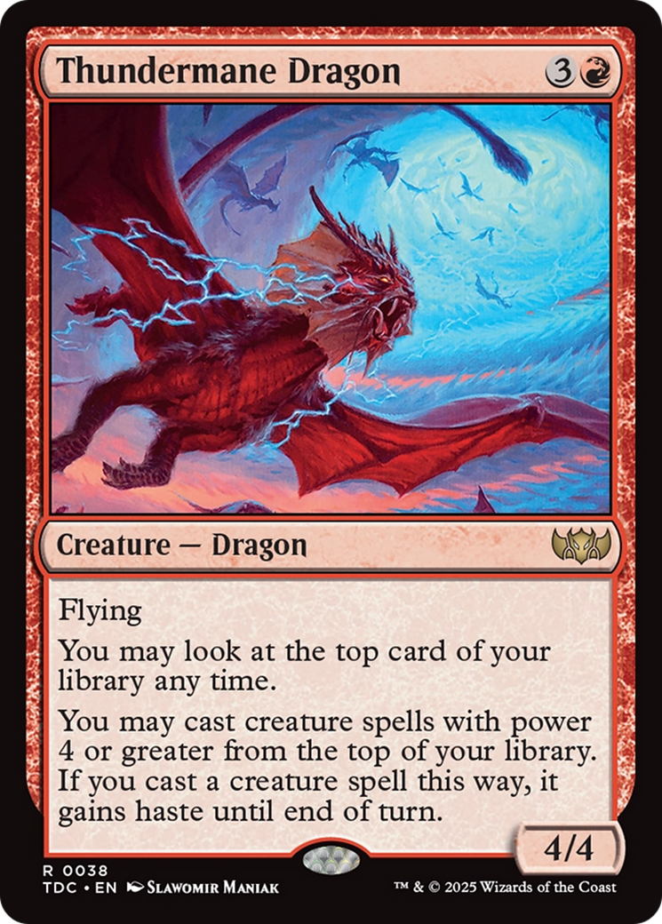 Thundermane Dragon [Tarkir: Dragonstorm Commander] | Clutch Gaming