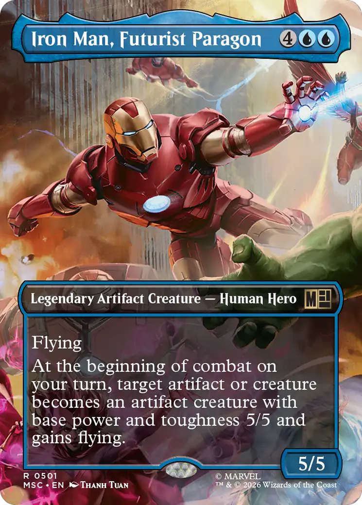 Iron Man, Futurist Paragon (Borderless) [Marvel Super Heroes Commander] | Clutch Gaming