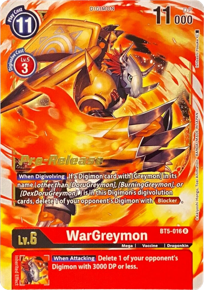 WarGreymon [BT5-016] [Battle of Omni Pre-Release Promos] | Clutch Gaming