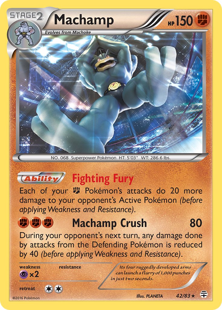 Machamp (42/83) (Theme Deck Exclusive) [XY: Furious Fists] | Clutch Gaming