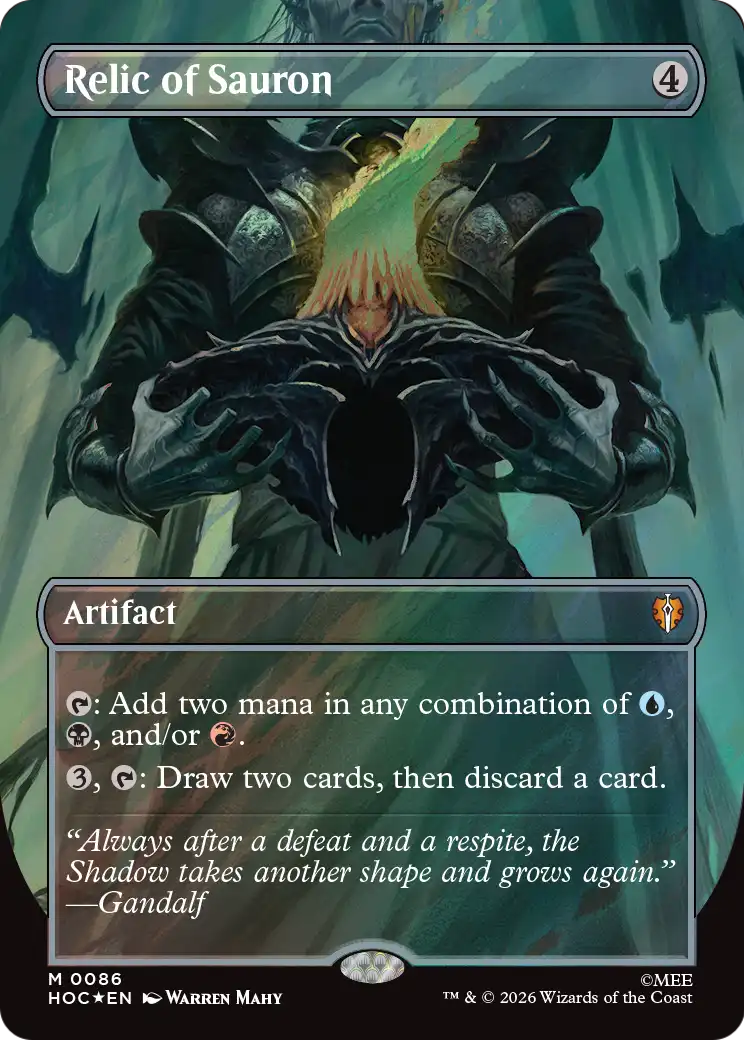 Relic of Sauron (Borderless) (Surge Foil) [The Hobbit: Eternal-Legal] | Clutch Gaming