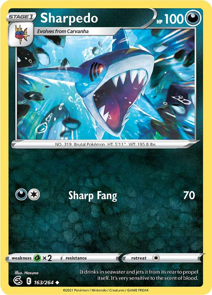 Sharpedo (163/264) [Sword & Shield: Fusion Strike] | Clutch Gaming