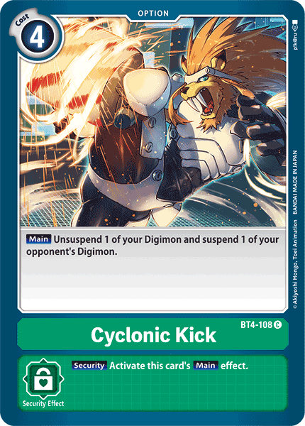 Cyclonic Kick [BT4-108] [Great Legend] | Clutch Gaming