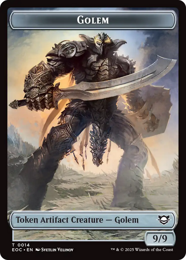 Gnome // Golem (0014) Double-Sided Token [Edge of Eternities Commander Tokens] | Clutch Gaming