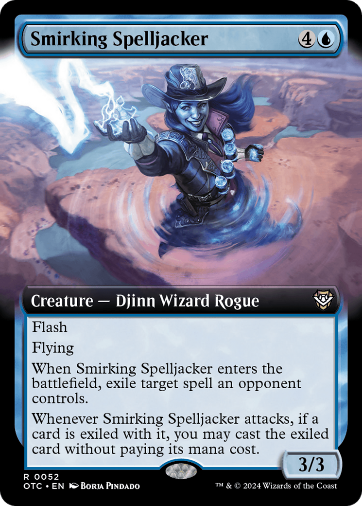 Smirking Spelljacker (Extended Art) [Outlaws of Thunder Junction Commander] | Clutch Gaming