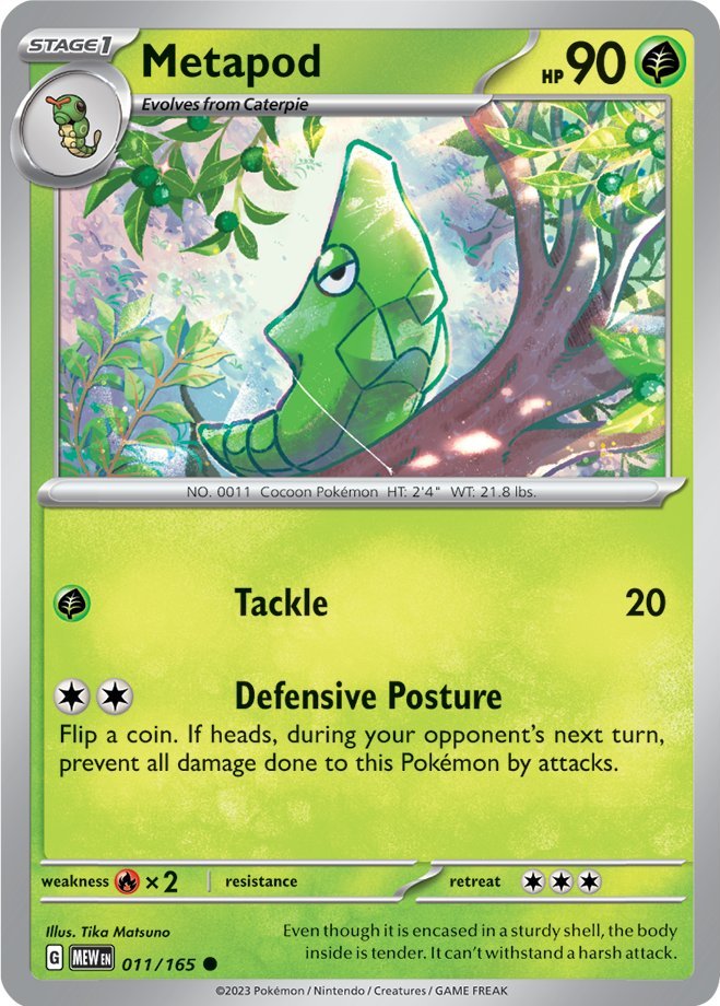 Metapod (011/165) [Scarlet & Violet: 151] | Clutch Gaming