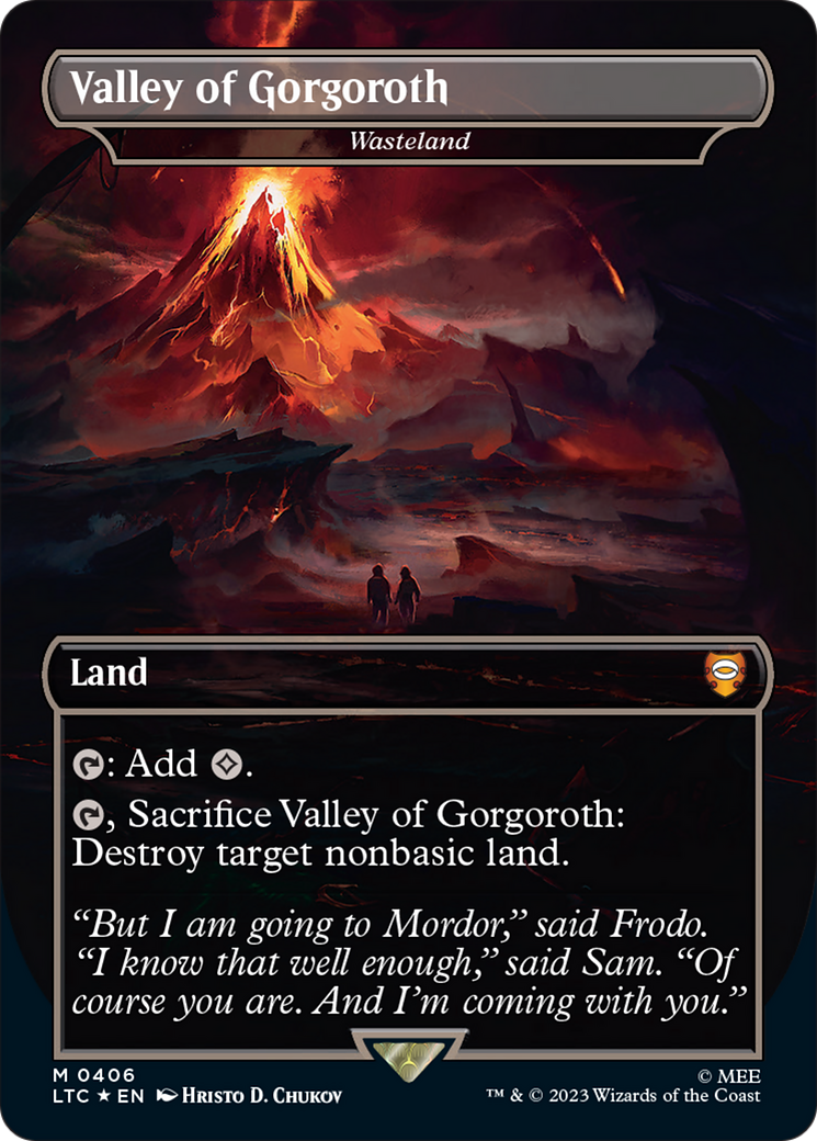 Valley of Gorgoroth - Wasteland (Surge Foil Realms and Relics) [The Lord of the Rings: Tales of Middle-Earth Commander] | Clutch Gaming