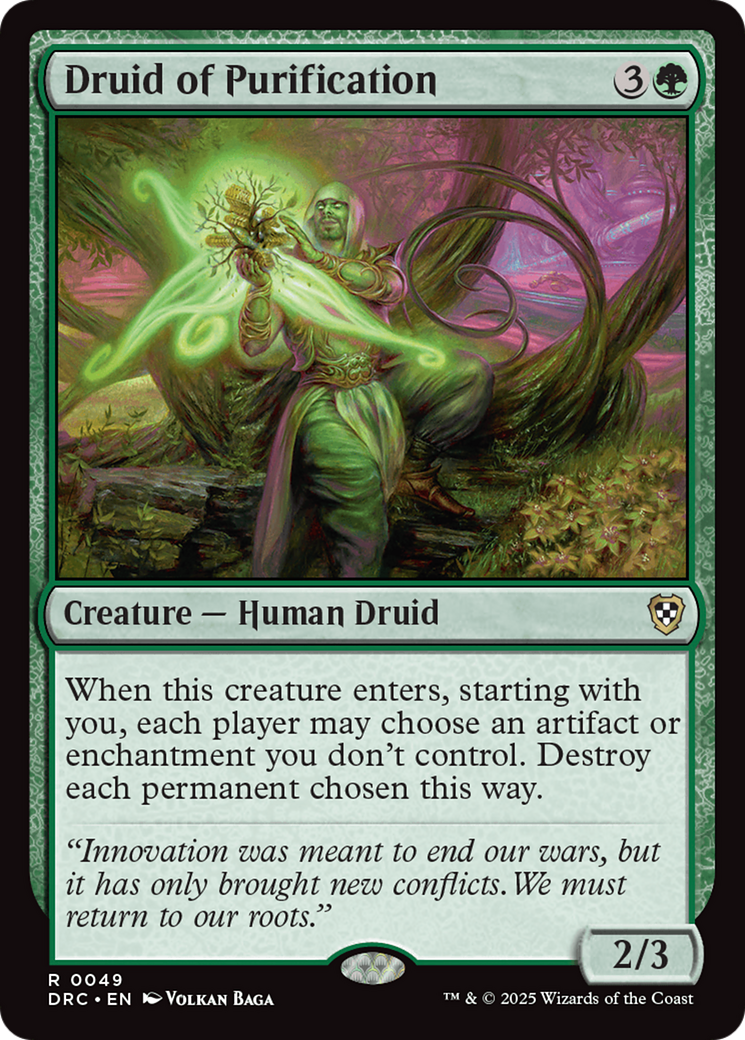 Druid of Purification [Aetherdrift Commander] | Clutch Gaming