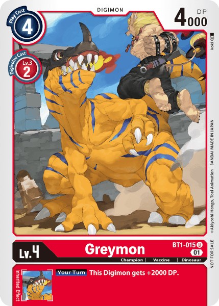 Greymon [BT1-015] (Tamer Party Vol. 3) [Release Special Booster Promos] | Clutch Gaming