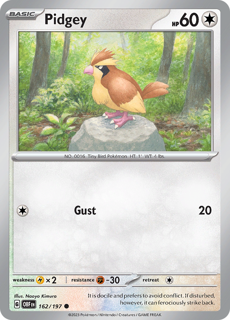 Pidgey (162/197) [Scarlet & Violet: Obsidian Flames] | Clutch Gaming