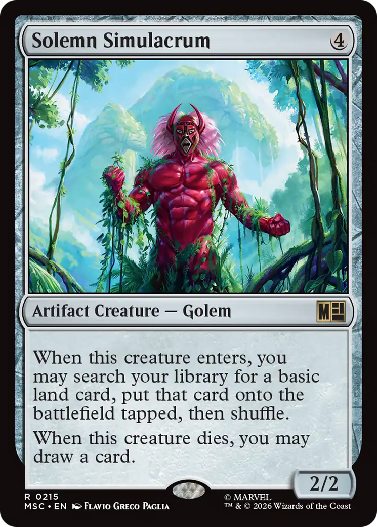 Solemn Simulacrum (Surge Foil) [Marvel Super Heroes Commander] | Clutch Gaming