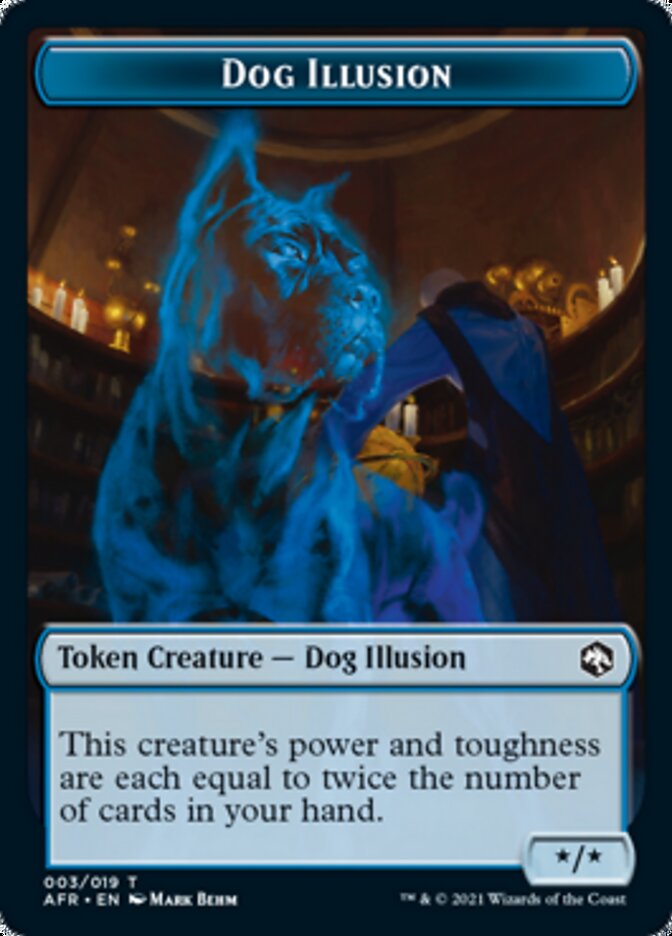 Dog Illusion // Zariel, Archduke of Avernus Emblem Double-Sided Token [Dungeons & Dragons: Adventures in the Forgotten Realms Tokens] | Clutch Gaming