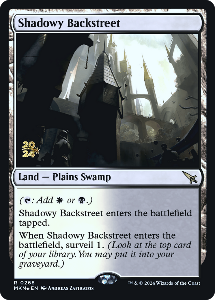 Shadowy Backstreet [Murders at Karlov Manor Prerelease Promos] | Clutch Gaming