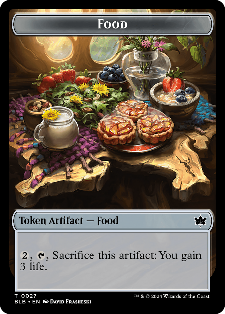 Food // Pawpatch Recruit Double-Sided Token [Bloomburrow Tokens] | Clutch Gaming