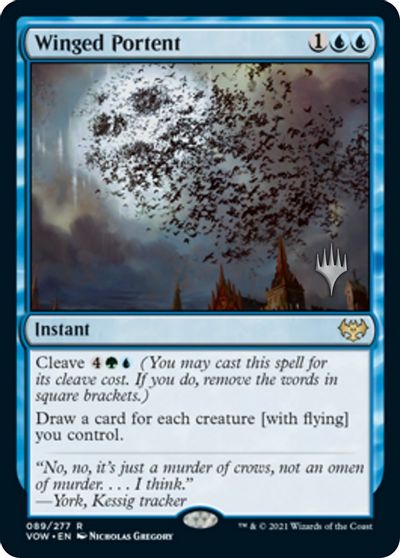 Winged Portent (Promo Pack) [Innistrad: Crimson Vow Promos] | Clutch Gaming