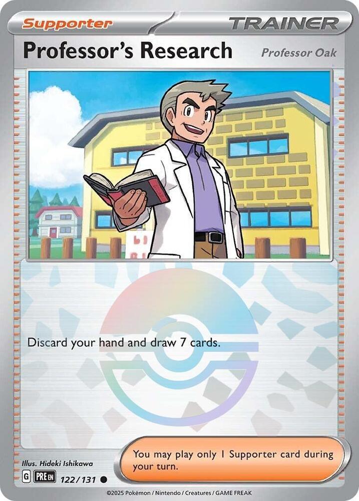 Professor's Research (122/131) [Professor Oak] (Poke Ball Pattern) [Scarlet & Violet: Prismatic Evolutions] | Clutch Gaming