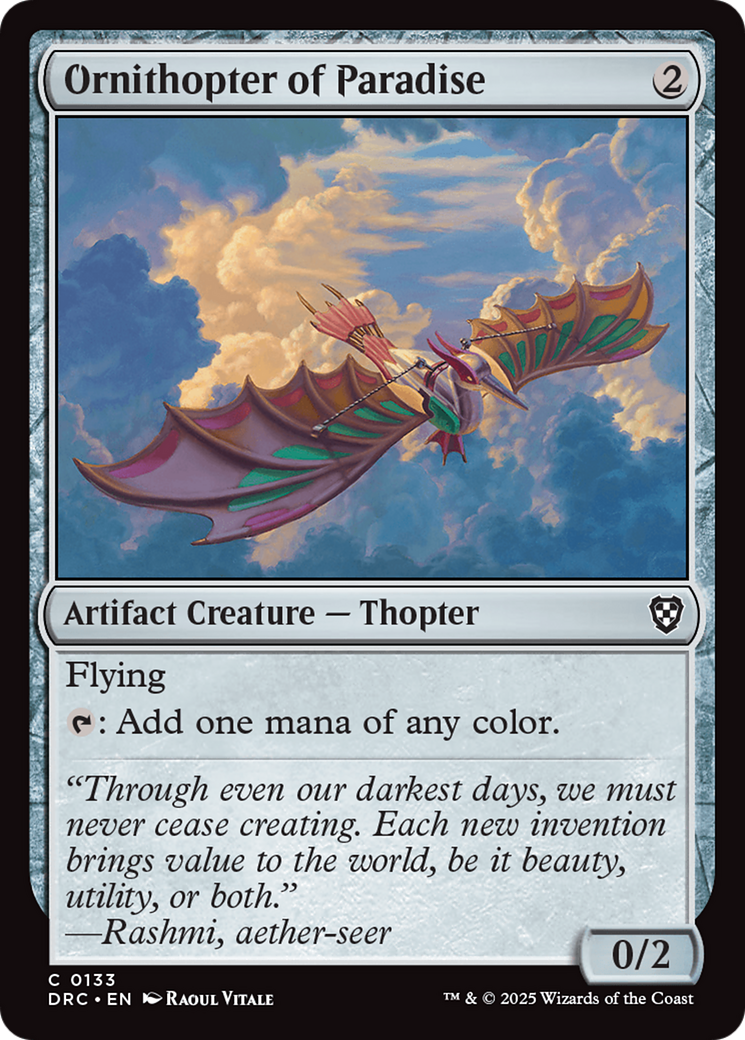 Ornithopter of Paradise [Aetherdrift Commander] | Clutch Gaming