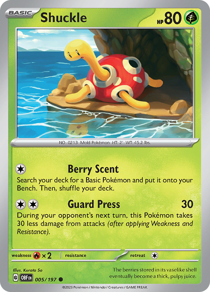 Shuckle (005/197) [Scarlet & Violet: Obsidian Flames] | Clutch Gaming