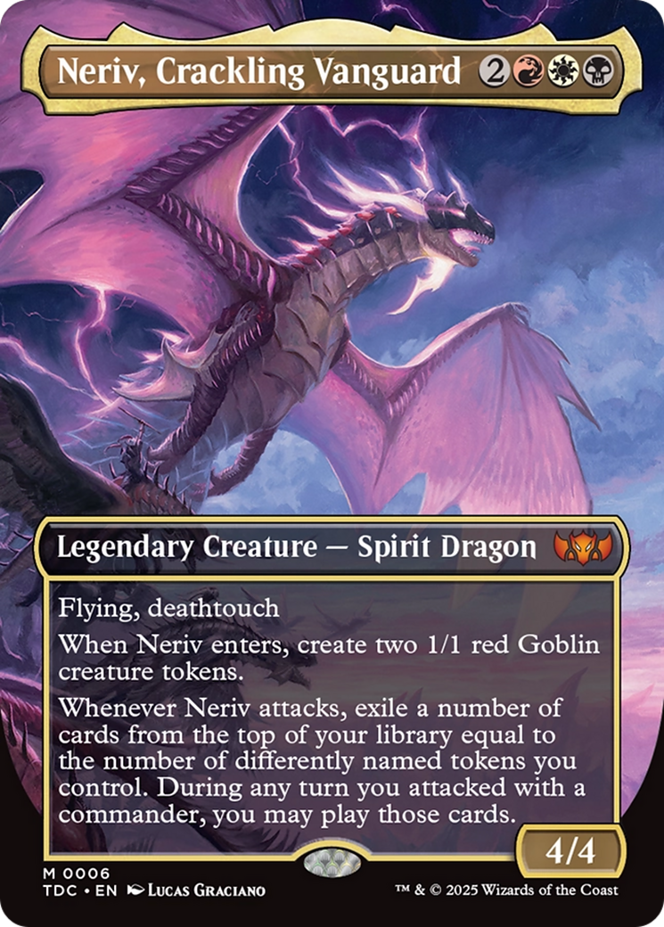 Neriv, Crackling Vanguard (Borderless) [Tarkir: Dragonstorm Commander] | Clutch Gaming