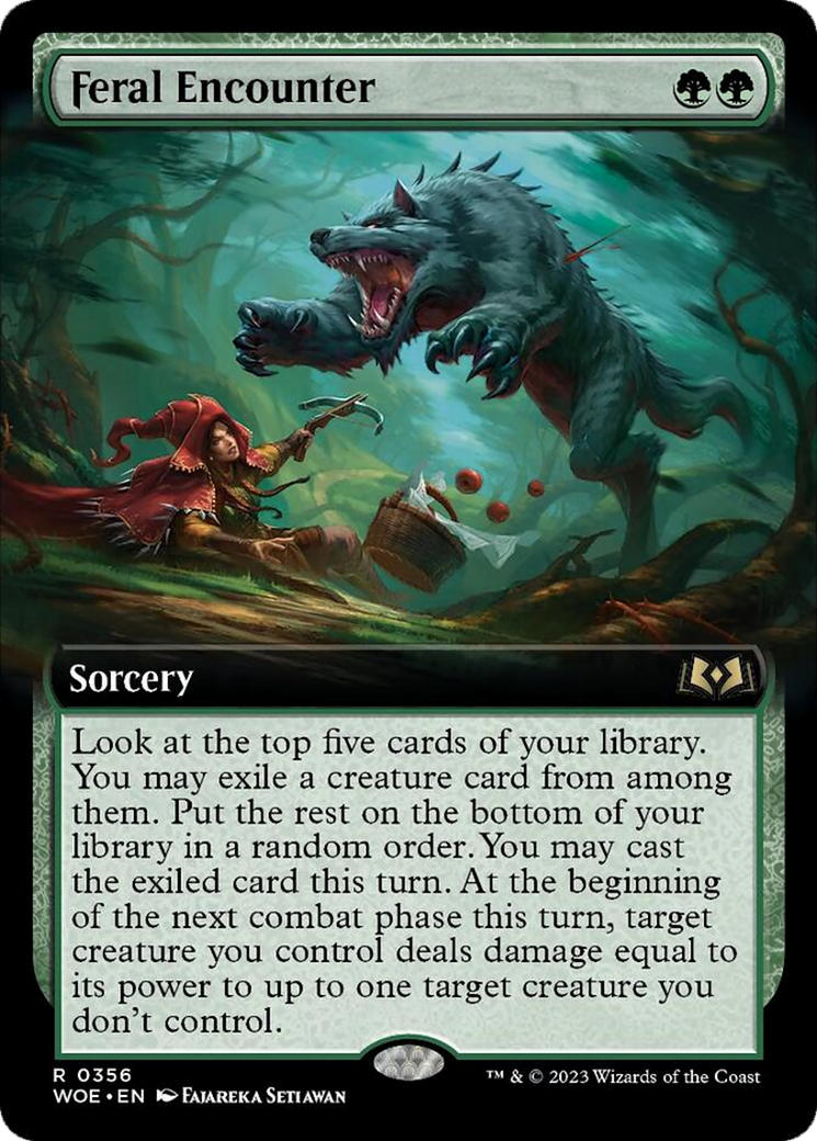 Feral Encounter (Extended Art) [Wilds of Eldraine] | Clutch Gaming