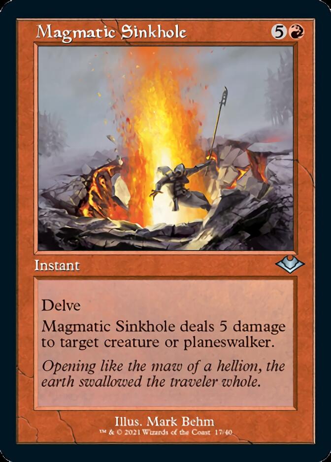 Magmatic Sinkhole (Retro Foil Etched) [Modern Horizons] | Clutch Gaming