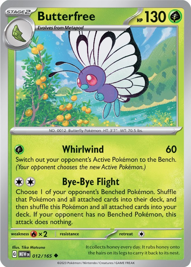 Butterfree (012/165) [Scarlet & Violet: 151] | Clutch Gaming