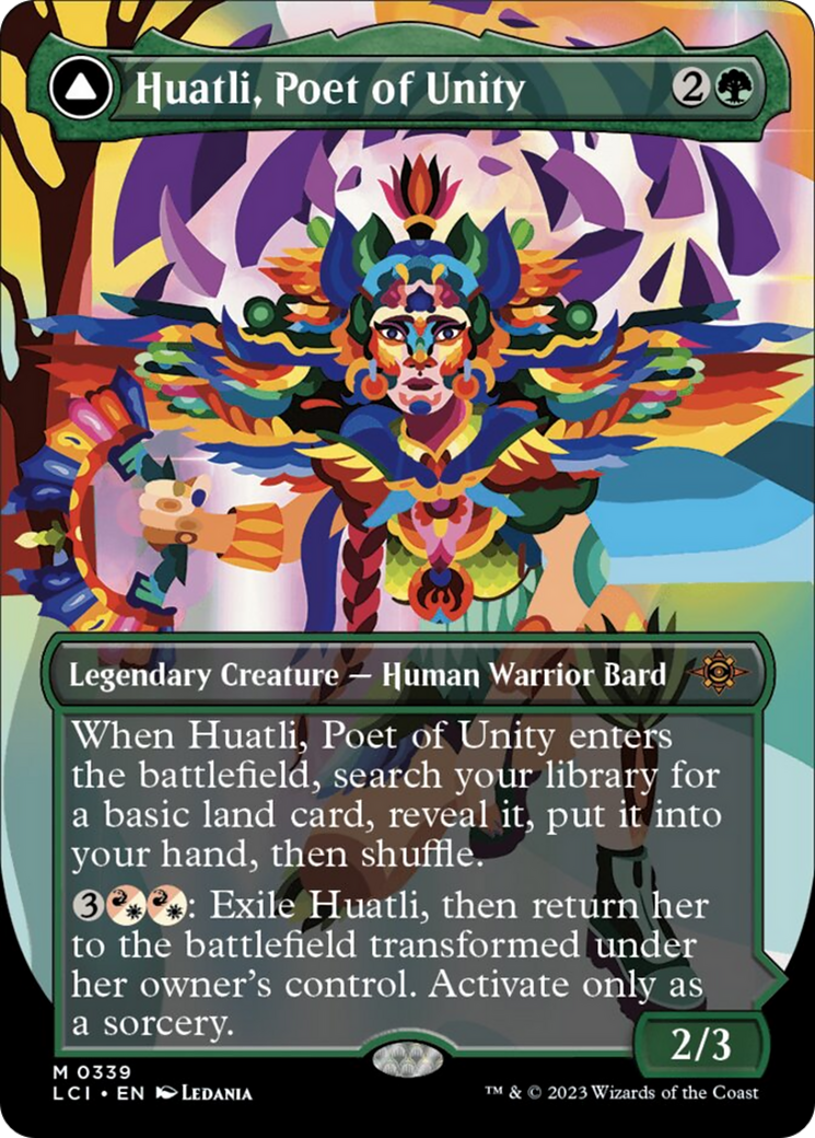 Huatli, Poet of Unity // Roar of the Fifth People (Borderless) [The Lost Caverns of Ixalan] | Clutch Gaming