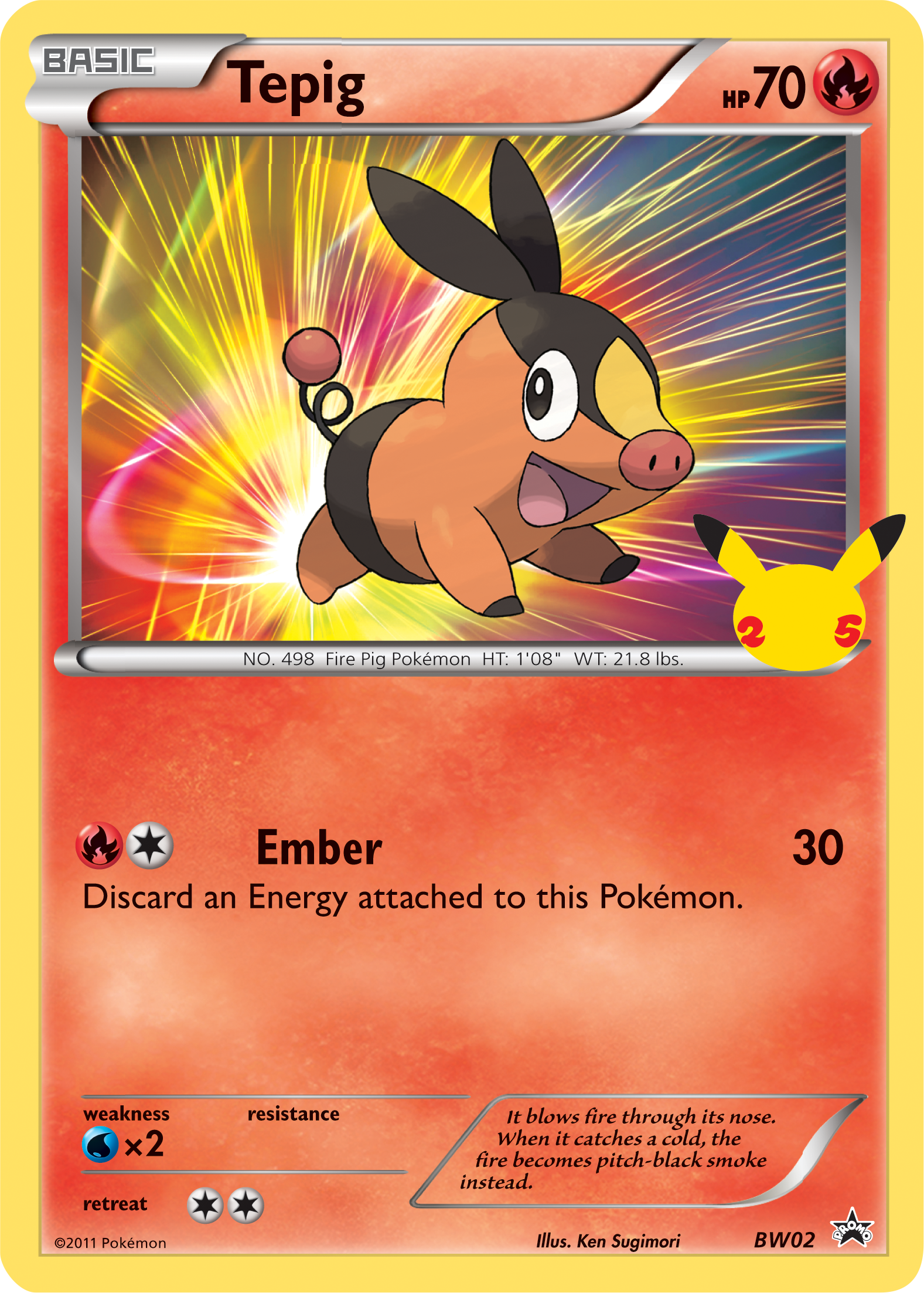 Tepig (BW02) (Jumbo Card) [First Partner Pack] | Clutch Gaming