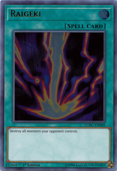 Raigeki [LCKC-EN088] Ultra Rare | Clutch Gaming