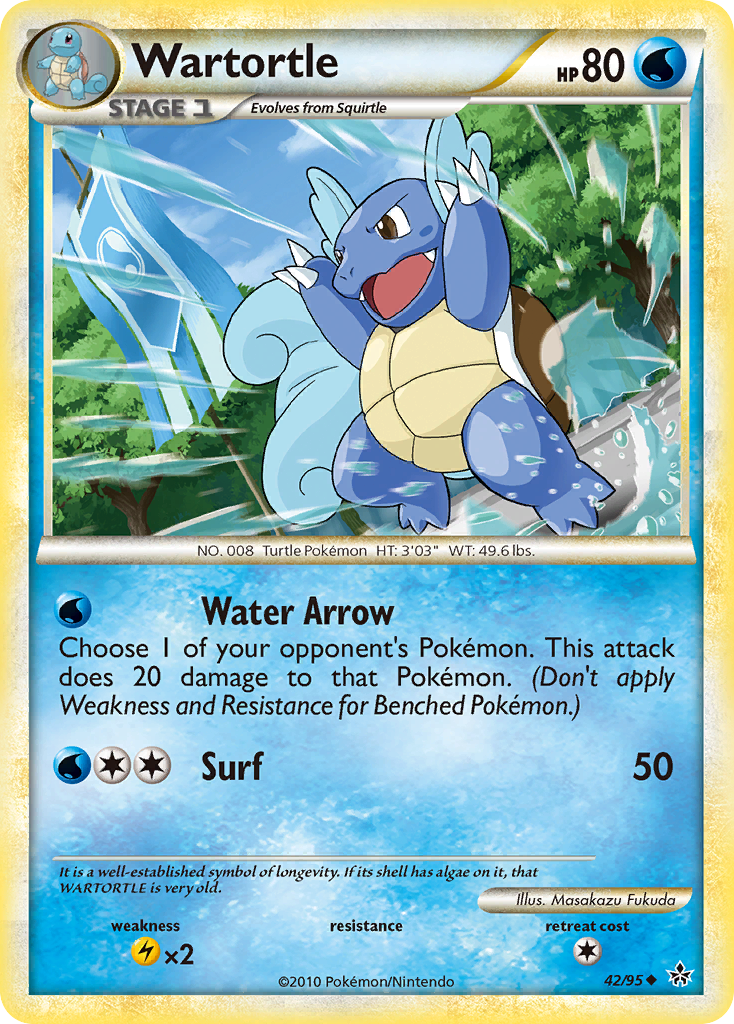 Wartortle (42/95) [HeartGold & SoulSilver: Unleashed] | Clutch Gaming