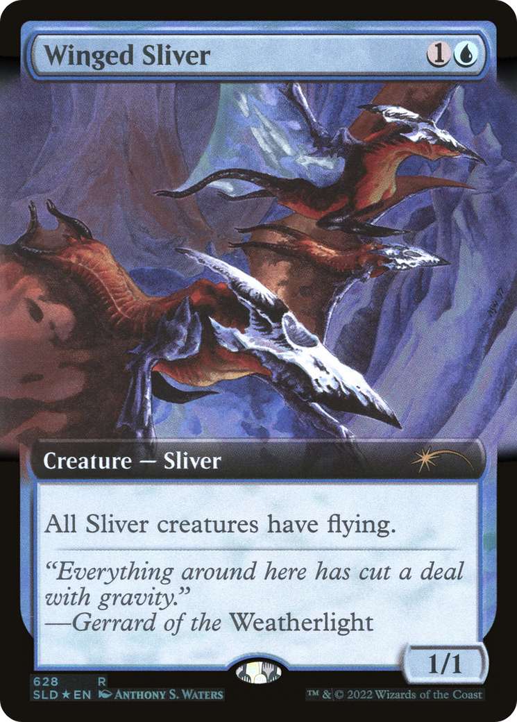 Winged Sliver (Extended Art) [Secret Lair Drop Promos] | Clutch Gaming