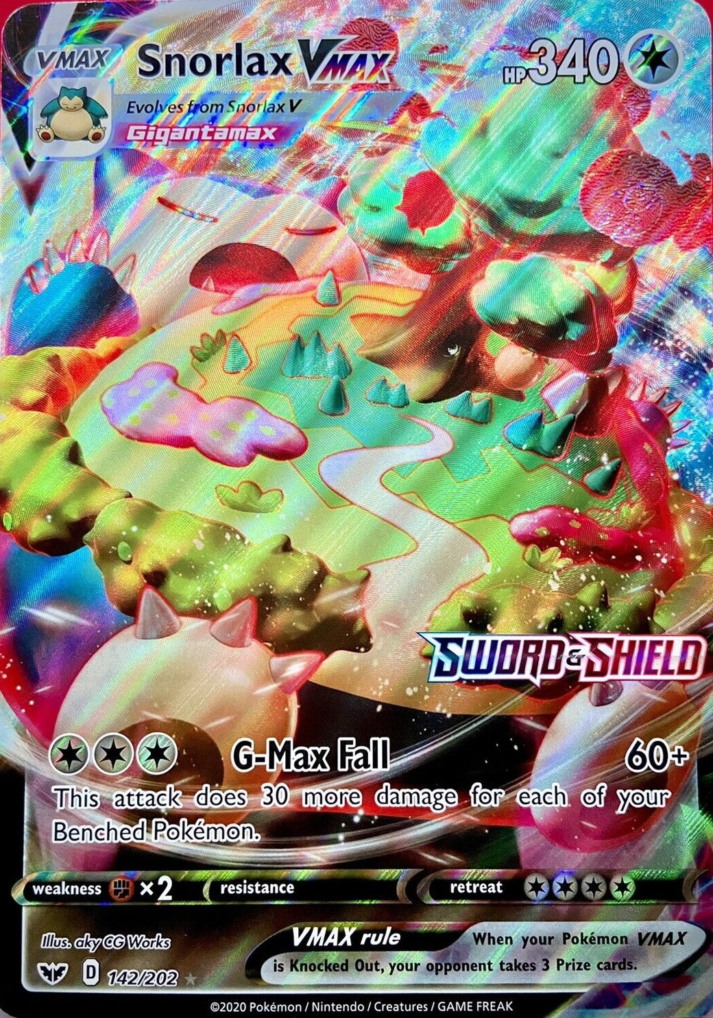 Snorlax VMAX (142/202) (Jumbo Card) [Sword & Shield: Base Set] | Clutch Gaming